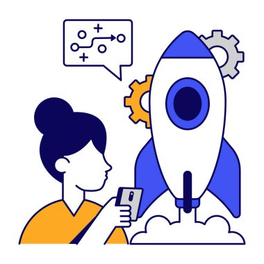 Başlangıç yönetim simgesi, düzenlenebilir vektör