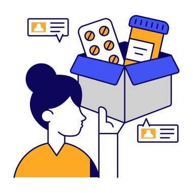 İlaç kutusunun düzenlenebilir tasarım simgesi