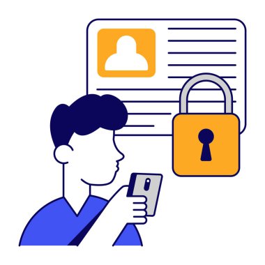Perfect design icon of profile security