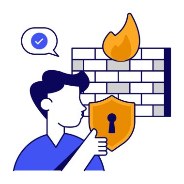 Firewall 'ın düzenlenebilir tasarım simgesi