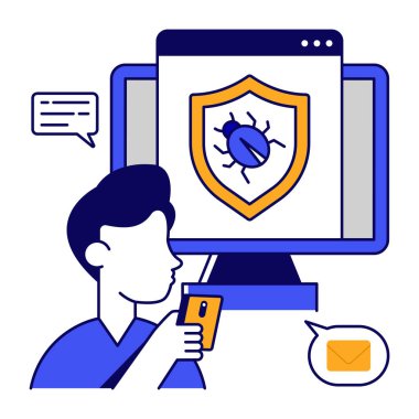 Bağlı dizüstü bilgisayarın simgesi