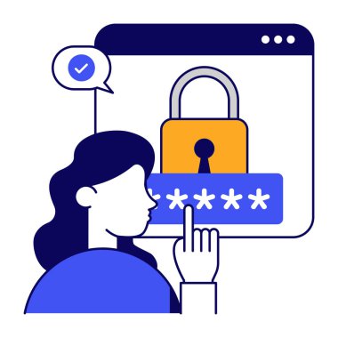 Modern design icon of web password