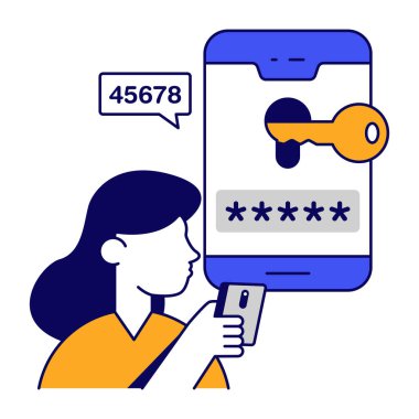 Conceptual flat design icon of mobile access