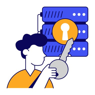 Sunucu erişiminin simge tasarımı