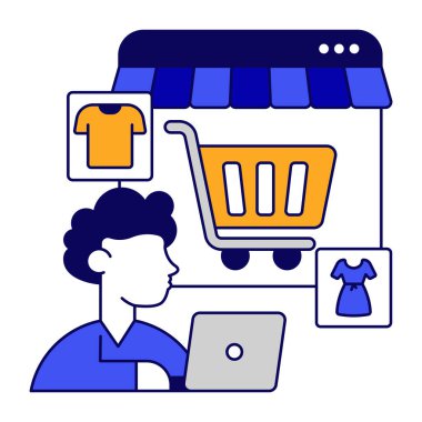 Web mağazasının eşsiz tasarım simgesi