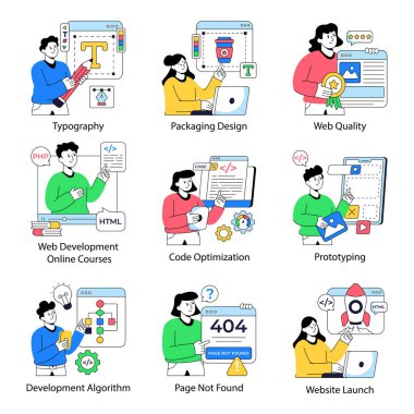 Düz Çizimler Öğrenme Seti