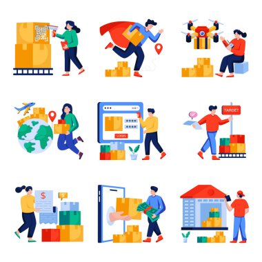 Sevkiyat Düz Çizimler Seti