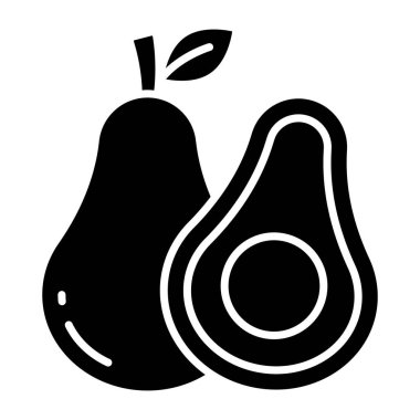 A beautiful design icon of avocado fruit
