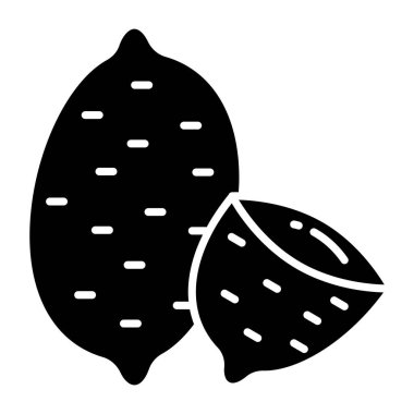 Tatlı patatesin katı tasarım simgesi