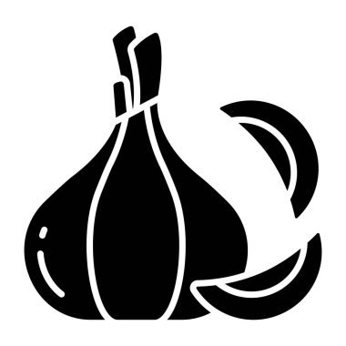 Modern sarımsak tasarımı simgesi