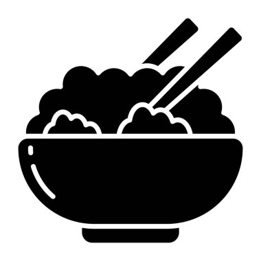 Pirinç kase ikonu moda tasarımı