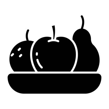 Meyve tabağının düzenlenebilir tasarım simgesi