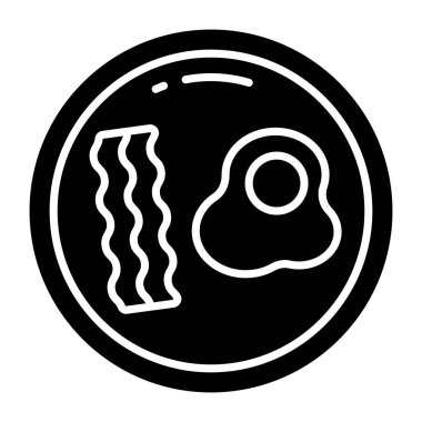 Kahvaltıda kavramsal katı tasarım simgesi