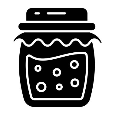 Reçel şişesinin katı tasarım simgesi kavramsallaştırılıyor