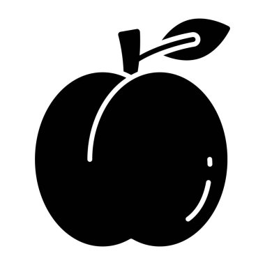 Şeftalinin katı tasarım simgesi