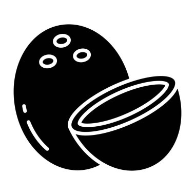 Vector design of half coconut