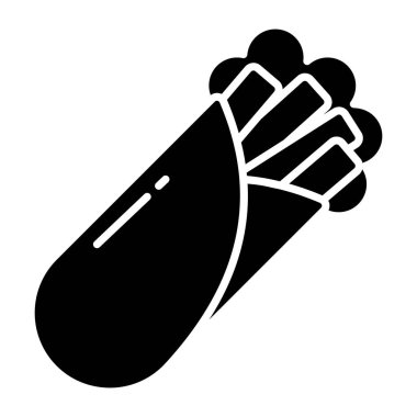 Modern design icon of shawarma