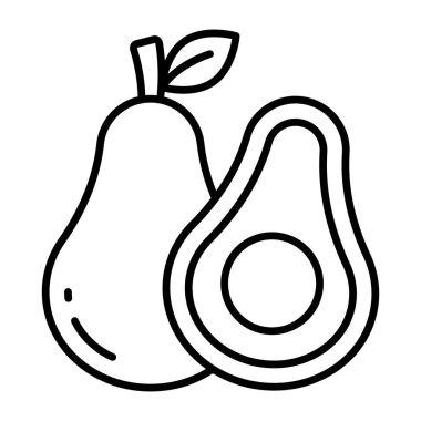 A beautiful design icon of avocado fruit
