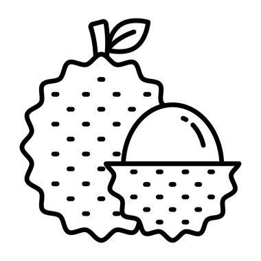 Ağız sulandıran bir liçi ikonu.