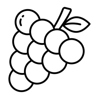Üzüm çizgisi tasarımı simgesi