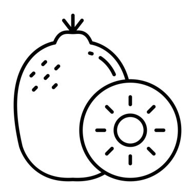 A beautiful design icon of kiwi fruit