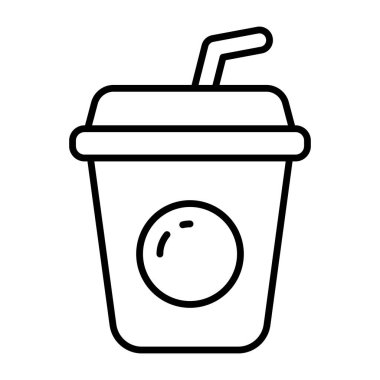 Düzenlenebilir bir paket içecek tasarımı simgesi