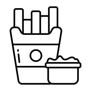 Patates kızartmasının vektör tasarımı