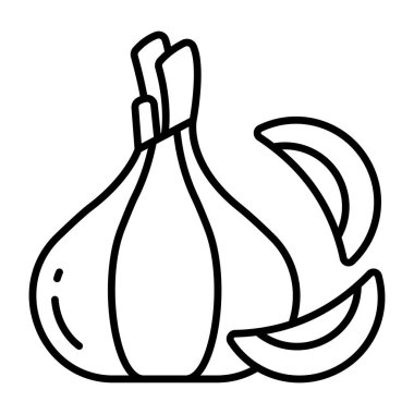 Modern sarımsak tasarımı simgesi