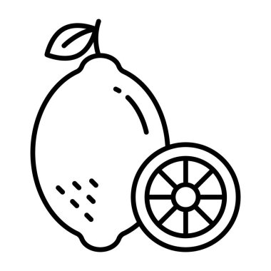 A unique design icon of lemon