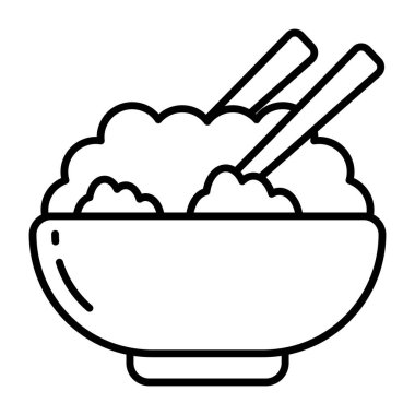 Pirinç kase ikonu moda tasarımı