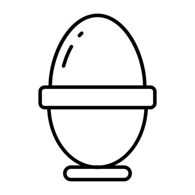 Boiled egg icon, editable vector
