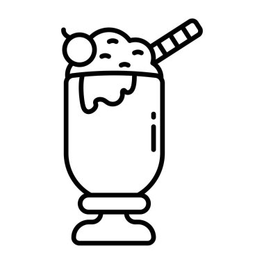 Lezzetli bir dondurma ikonu.