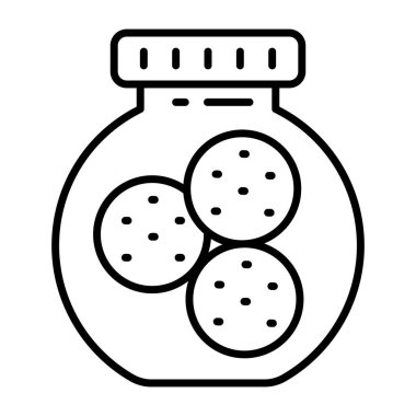 Kurabiye kavanozunun düzenlenebilir tasarım simgesi