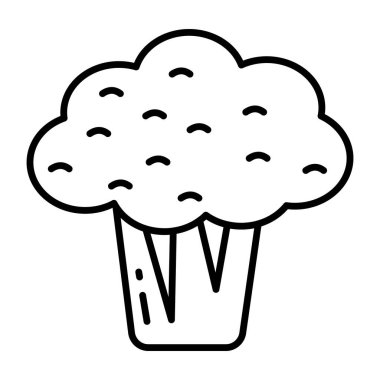 Brokolinin modaya uygun vektör tasarımı