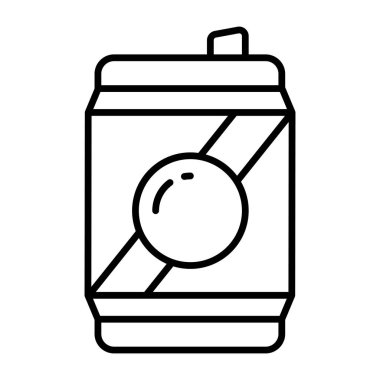 Unique design icon of tin pack