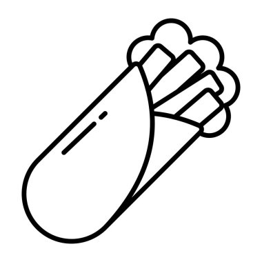 Modern design icon of shawarma