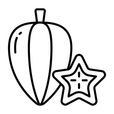 Carambola 'nın güzel bir tasarım simgesi