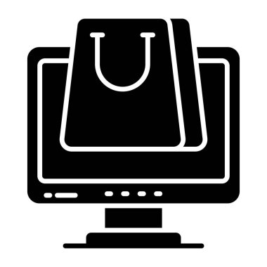 Çevrimiçi alışverişin eşsiz tasarım simgesi