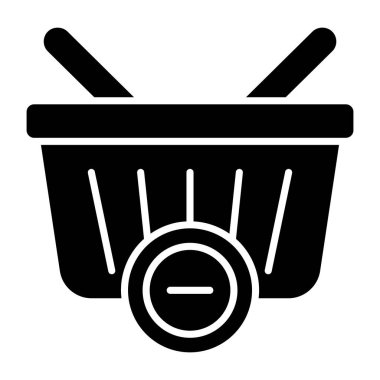 Sepetten kaldırmanın yaratıcı tasarım simgesi