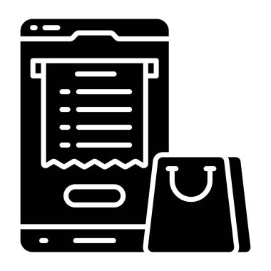 Alışveriş faturasının simge tasarımı