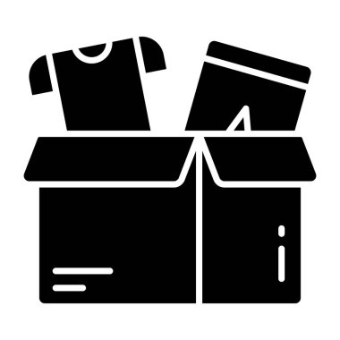 Alışveriş paketinin düzenlenebilir tasarım simgesi