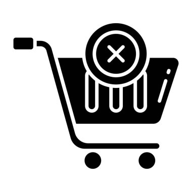 Alışverişin moda tasarım simgesi iptal