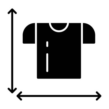 Gömlek ölçümünün güzel bir tasarım simgesi