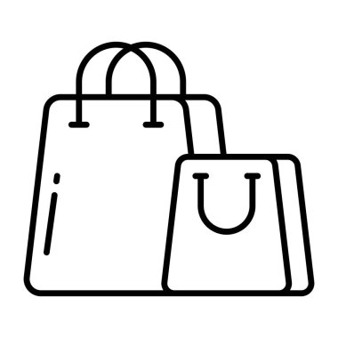 Trendy vector design of shopping bags