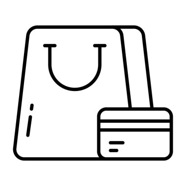 Moda vektör tasarımında kart ödeme simgesi