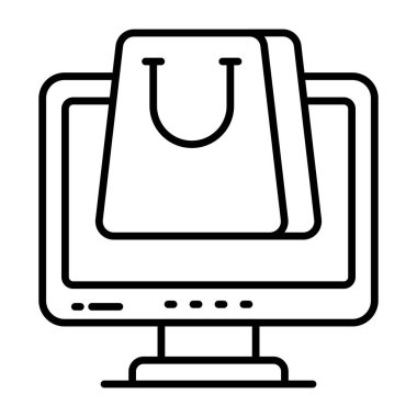 Çevrimiçi alışverişin eşsiz tasarım simgesi