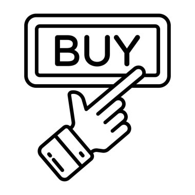 Satın alma düğmesinin güzel bir tasarım simgesi