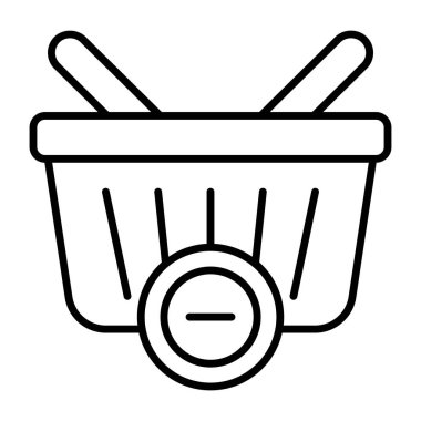 Sepetten kaldırmanın yaratıcı tasarım simgesi