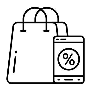 Alışveriş indiriminin moda tasarım simgesi