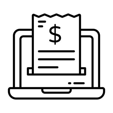 Çevrimiçi faturanın simge tasarımı